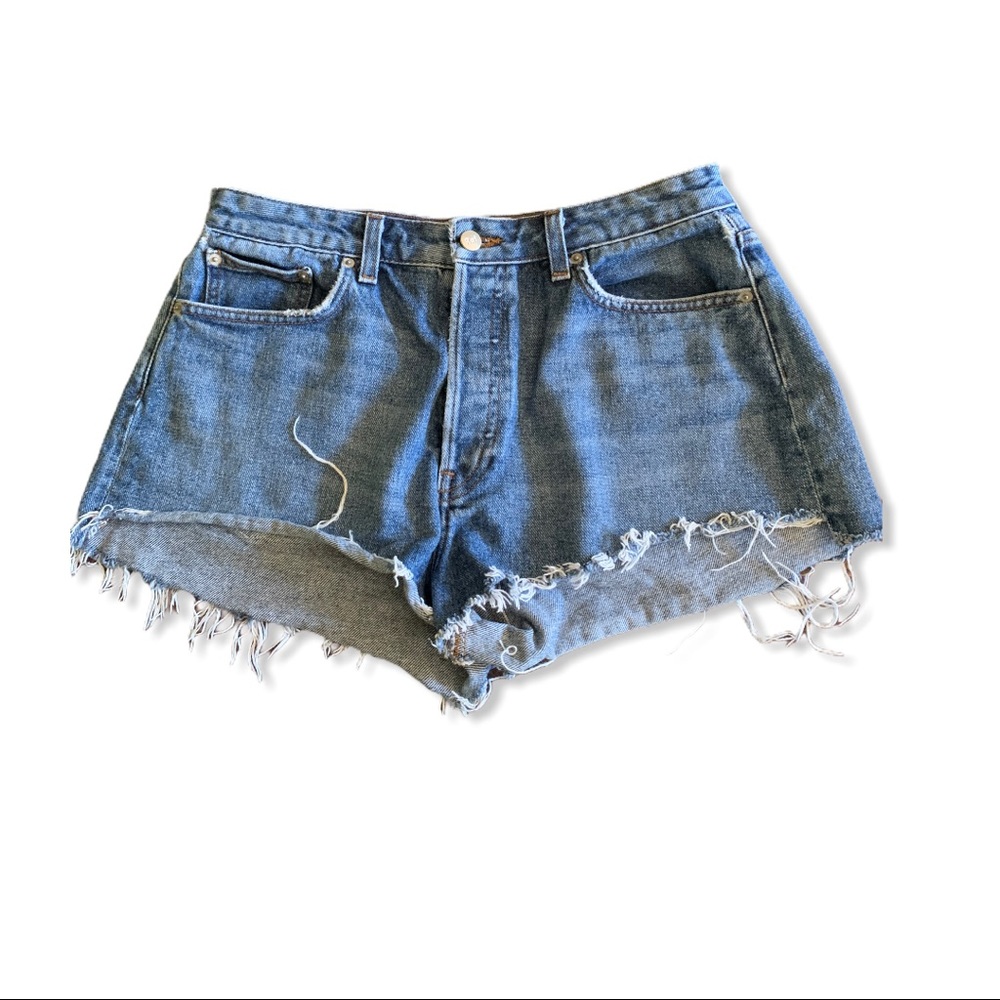 Reformation Denim Shorts high rise 30 - Picture 4 of 6